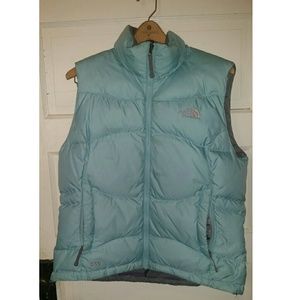 North Face Sky Blue 550 Fill Down Vest